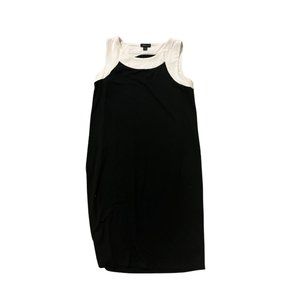 J.Jill Wearever Collection Women Black with White Casual Dress XS Petites.